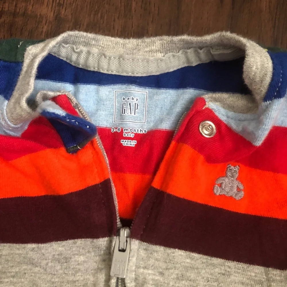 3-6 M Striped GAP Footies